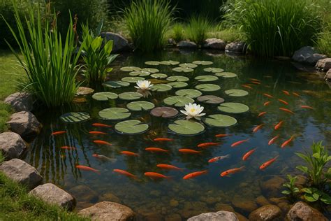 Dominantný šachor v záhradnom jazierku