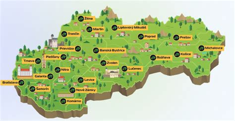 Mapa levanduľových fariem na Slovensku