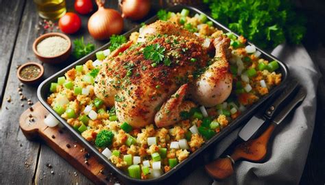 Ilustrácia plneného pečeného kuraťa