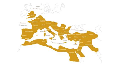 Mapa Rímskej ríše s vyznačenými vinohradníckymi oblasťami