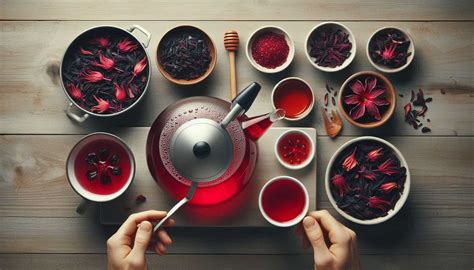 Ibištekový čaj a sušené kvety ibišteka