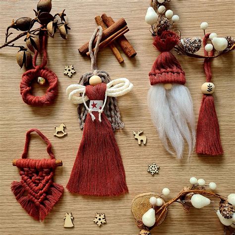 Macrame vianočné ozdoby na stromček