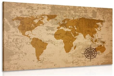 Stará mapa s veternou ružou