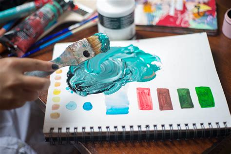 Betónové podtácky dekorované akrylovými farbami