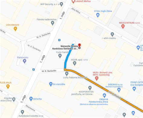 Mapa kvetinárstiev v Námestove a blízkom okolí