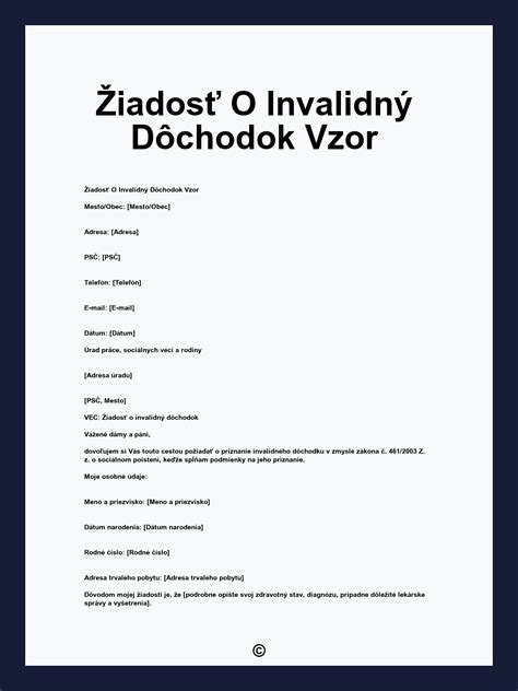 Podanie žiadosti o invalidný dôchodok