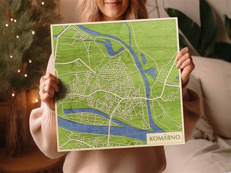 mapa Komárna s vyznačenou Mederčskou ulicou