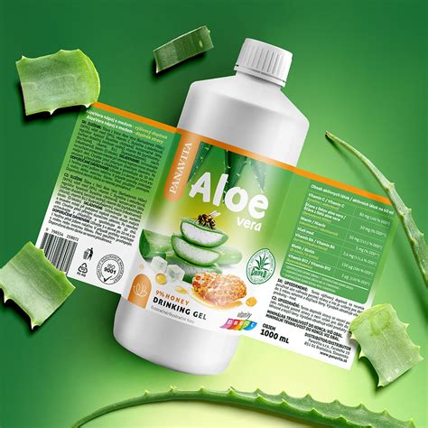Etiketa produktu z Aloe Vera s dávkovaním