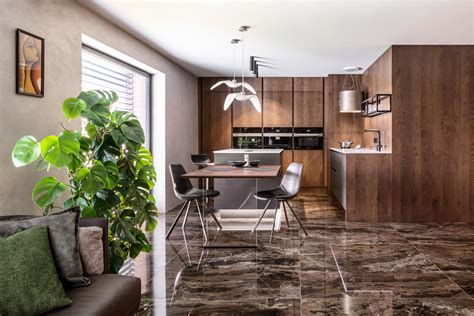 Interiér s rôznymi typmi kvetináčov