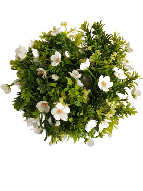 Detail umelé azalky s bielymi kvetmi