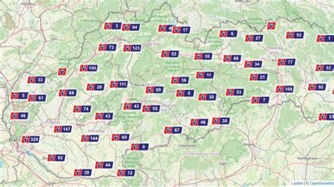 Predajné miesta Tují Smaragd na Slovensku (orientačne)