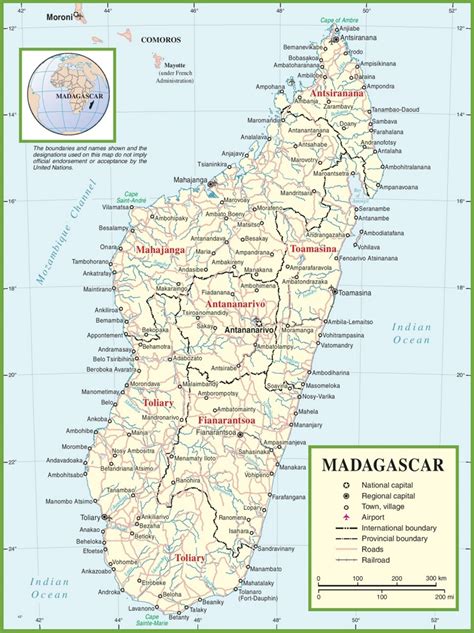Mapa Madagaskaru s vyznačenými oblasťami výskytu Katarantu