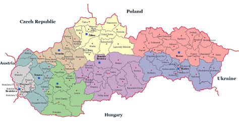 Mapa rozmiestnenia sociálnych podnikov v SR