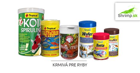 Rôzne typy krmiva pre akváriové ryby