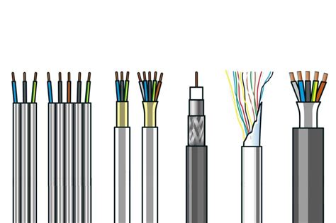 Ilustrácia rôznych typov elektroinštalačného materiálu