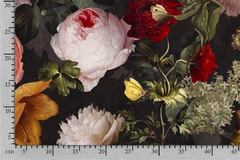 Dekoračná látka s ružovými pivonkami