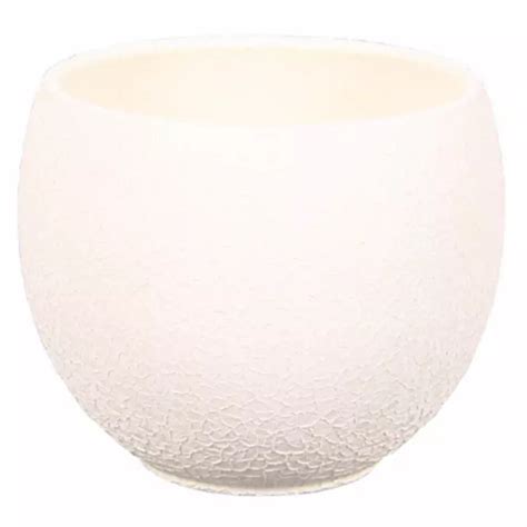 Biely keramický obal na kvetináč