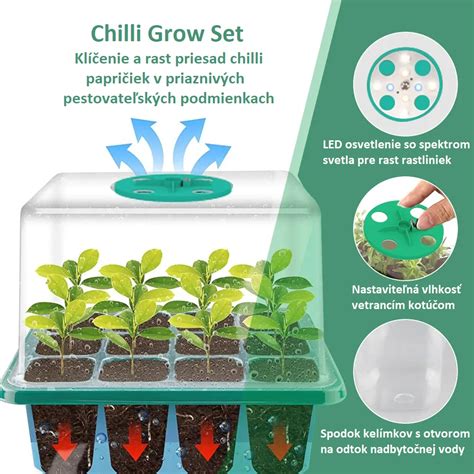 Parenisko pre klíčenie chilli semienok