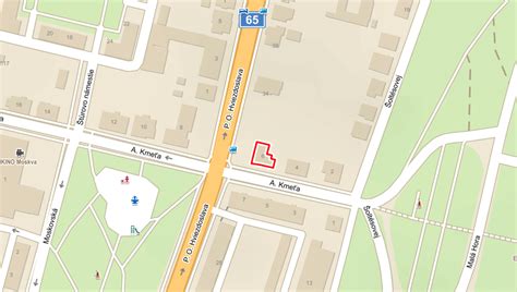 Mapa s vyznačenou polohou Hračky KLINČEK v Námestove