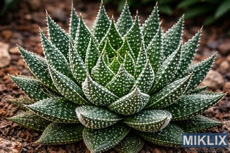 ilustračná fotografia rastliny Haworthia s typickými bielymi vzormi na listoch