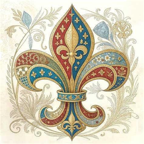 historický symbol fleur-de-lis na erbe