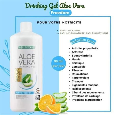 Zloženie LR Aloe Vera Drinking Gél Active Freedom