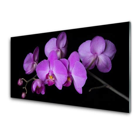 Sklenený kuchynský obklad s motívom Orchidea kvety